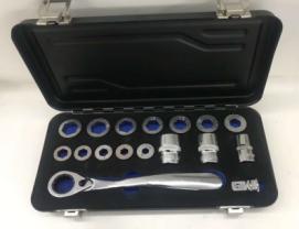 17Pcs Ratchet wrench with gearsleeve set