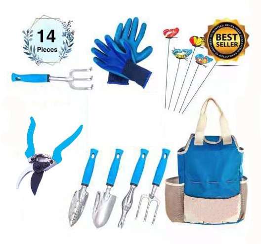 9 Piece Aluminum Garden Tools Kit