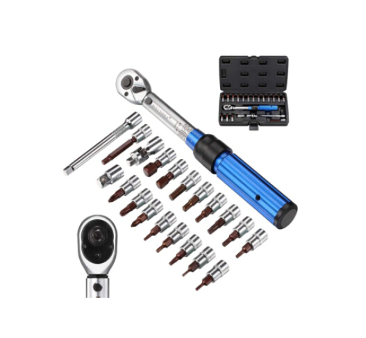 21pcs 1/4" torque wrench sets