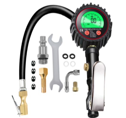 Dial Tire Inflator WithPressure Gauge