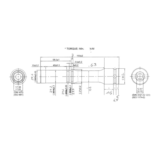 1/2" Dr.Wheel Nut Socket,19mm