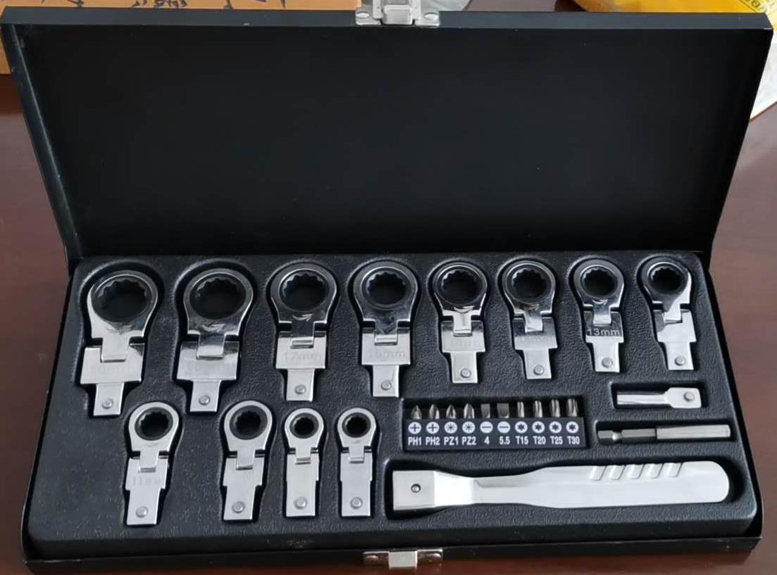 25pcs Ratchet Spanner Set with Exchangeable Heads