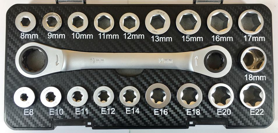 20Pcs Go-through Socket Set