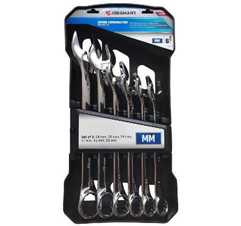 6 Piece Large Combination Wrench Set, Metric
