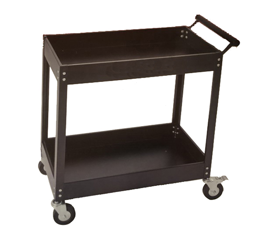 2-Shelf Rolling Metal Cart