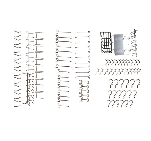 100 Piece Peg Board Hook Kit in Zinc