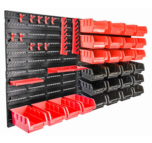 46pc Storage Bin & Hook Set