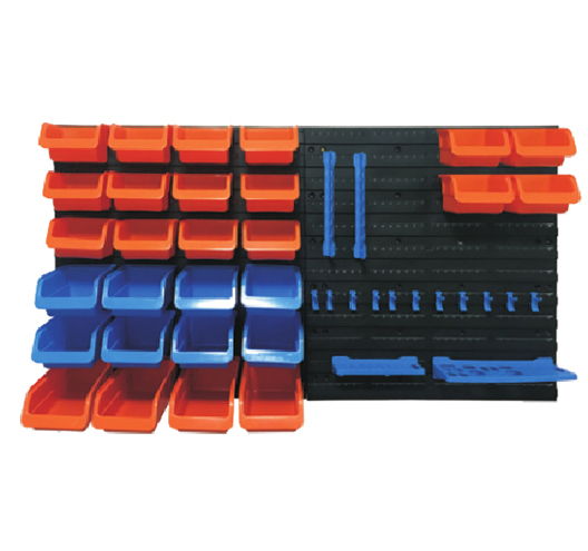 44pc Storage Bin & Hook Set