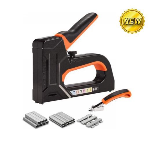 6 in 1 Manual Nail Gun with 4200 Staples(D, U, T-Type)