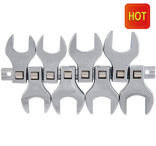 8 Piece 1/2" Dr. Jumbo Metric Crowfoot Wrench Set