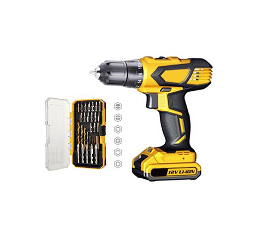 30pcs 12V 1300mAh Li-ion Cordless Drill Set