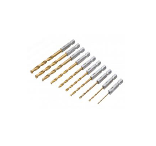 10Pcs Hex Shank Drills Set