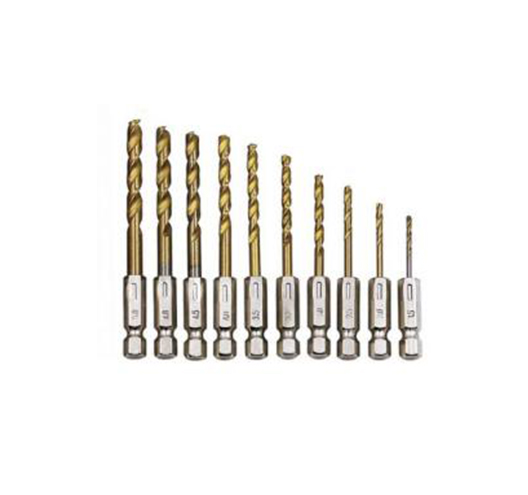 10Pcs Hex Shank Drills Set