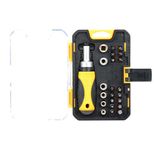23pcs Ratchet Screwdriver&Bits