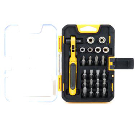 23pcs Ratchet Screwdriver&Bits