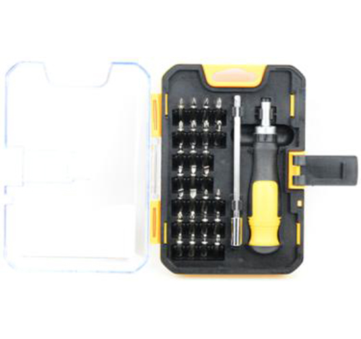 28pcs Ratchet Screwdriver&Bits