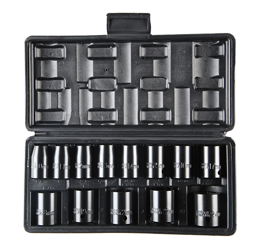 13pcs-1/2Dr.impact socket set6 Point