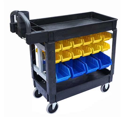 Plastic Utility cart with bin