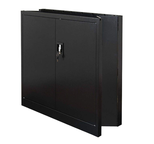 36" Folding Two-Shelf Metal Storage Cabinet