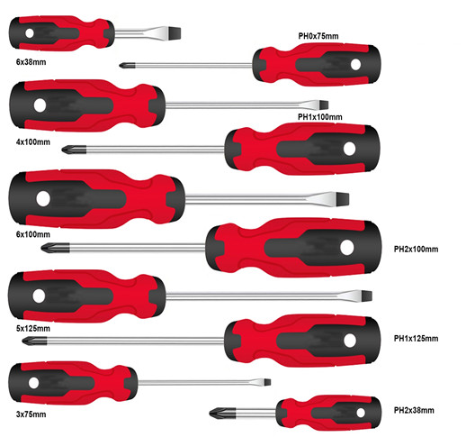 10-Piece Magnetic Screwdrivers Set