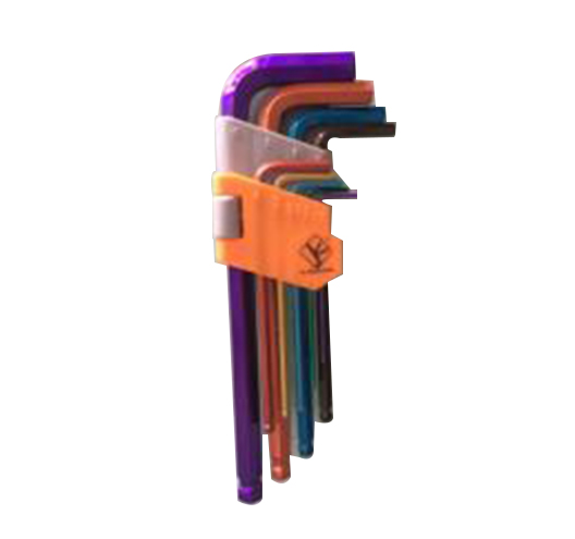 9Pc Metric colour coded extralong Ball End Hex Key Set