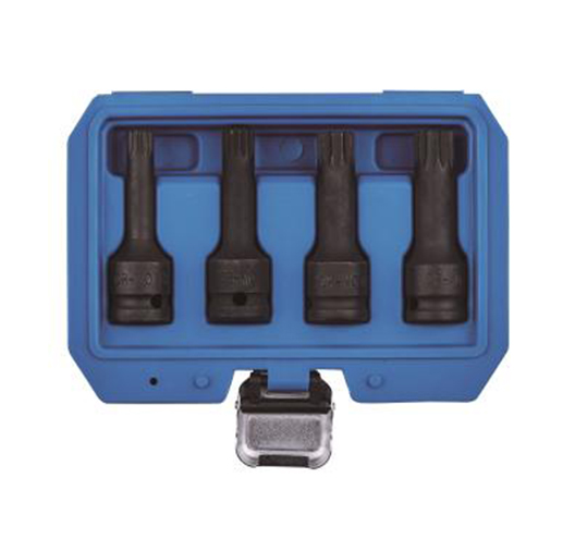4pcs 1/2''DR.Spline ImpactBit Socket Set