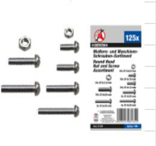 125PC Nut and Screw Assortment
