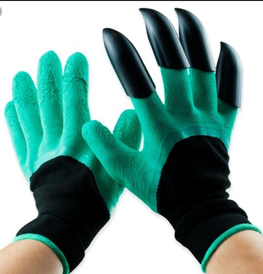 13 Gauge Green Polyester-BlackLatex Foam Gloves
