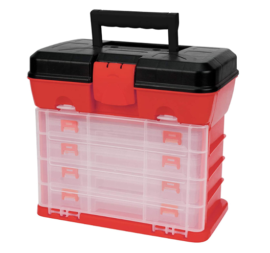 Toolbox organizer with 4 drawers