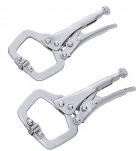 2 PCE 100mm (4”) Mini Locking C Clamp Set