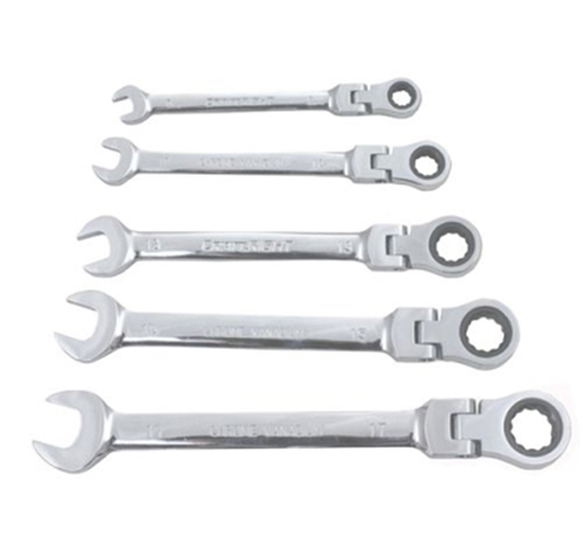 5 Pce Flexible Metric Ratchet Spanner Set