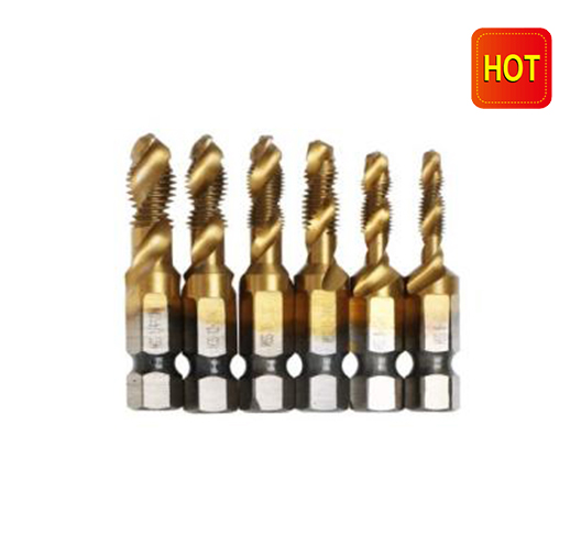 6Pcs Combination Drill andTap Bit,Metric