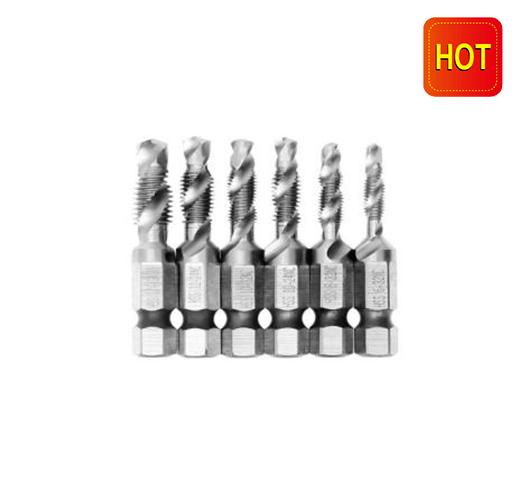 6Pcs Combination Drill andTap Bit，SAE