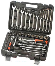 77Pcs 1/2" & 1/4" Dr. Socket Set