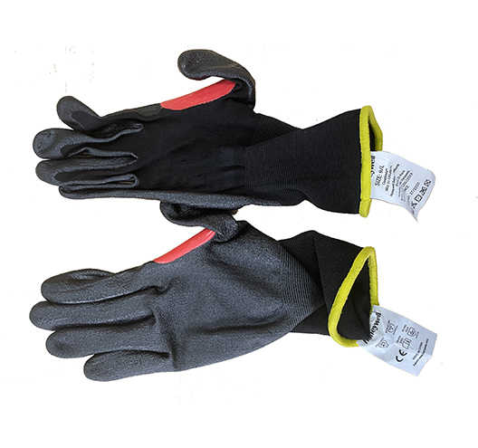 15G Nylon Spandex Fake Foam Nitrile Gloves