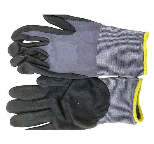 15G Grey Nylon Spandex With Foam Nitrile Gloves