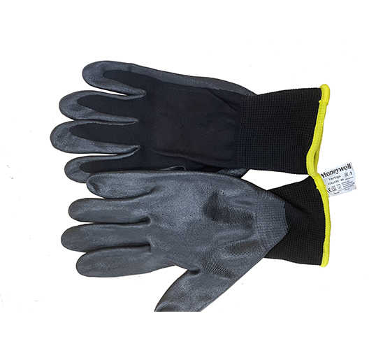 15G Nylon Spandex With Fake Foam Nitrile Gloves
