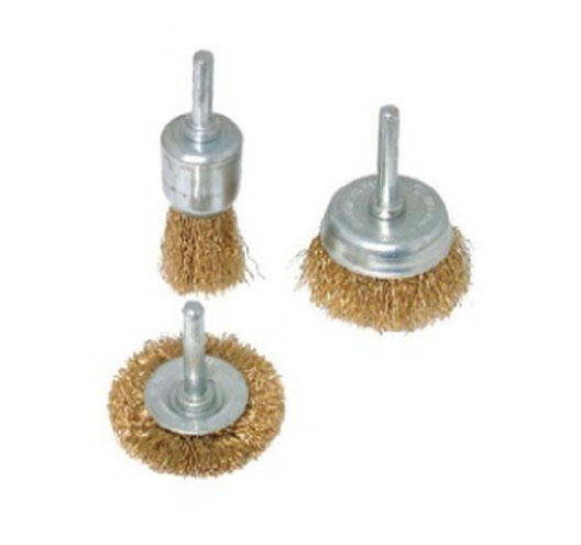 3PC Brassed Steel Wire Brush Set