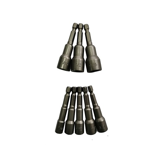 8-Piece Power Nut Driver Bit Metric/SAE
