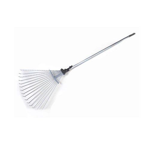 Folding fan rake for leaves