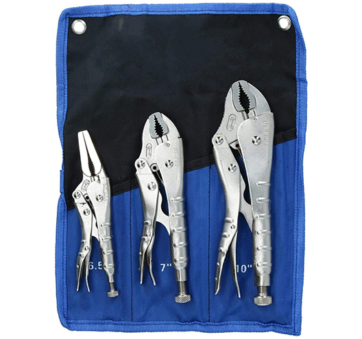 3Pc Locking Pliers Set