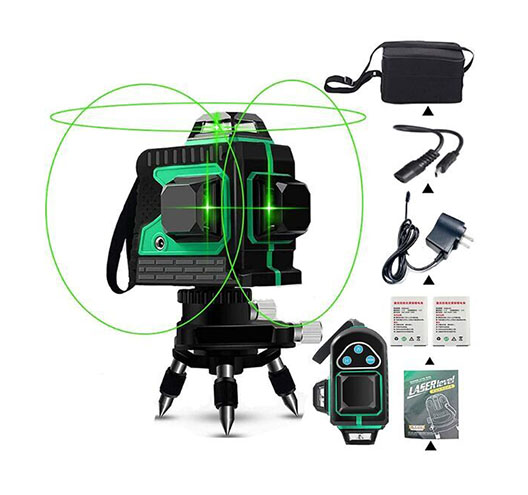 12-line green cross laser level