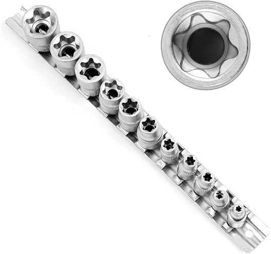 11 Pc Female E Torx Star Socket Set