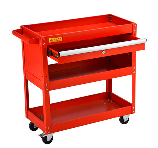 Three-Shelf Heavy Duty Service Cart with drawer