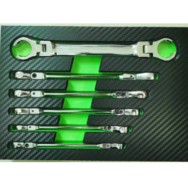 6 Piece Flex Head Flare Nut Wrench Set