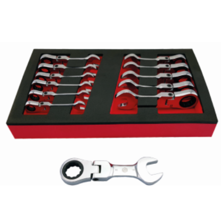 12PC STUBBY WRENCH SET WITHFLEXI RATCHET RING SET