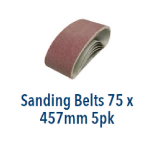5PC 75*457MM Sanding Belt 120Grit