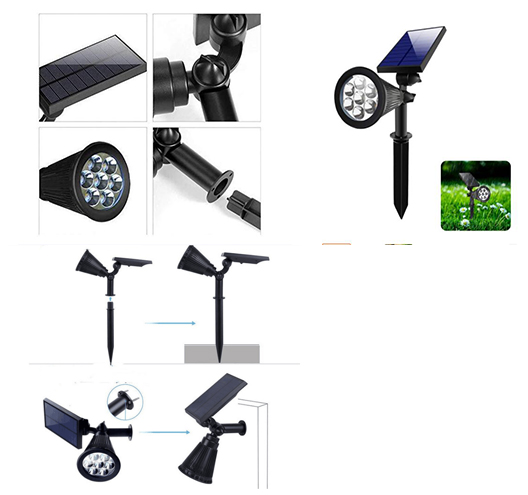 7LED Solar-powered Spotlight