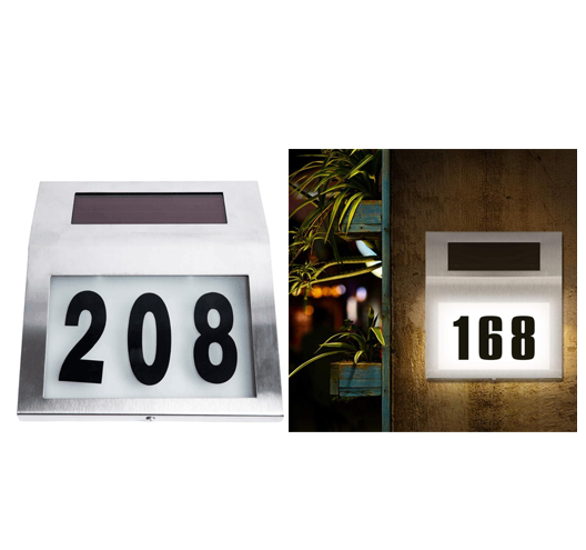 2pcs LED Solar house numbers light