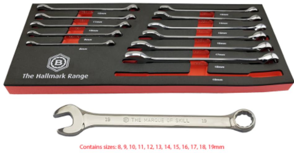 12PC WRENCH SET WITH BI-HEXAGON 12 POINT RING